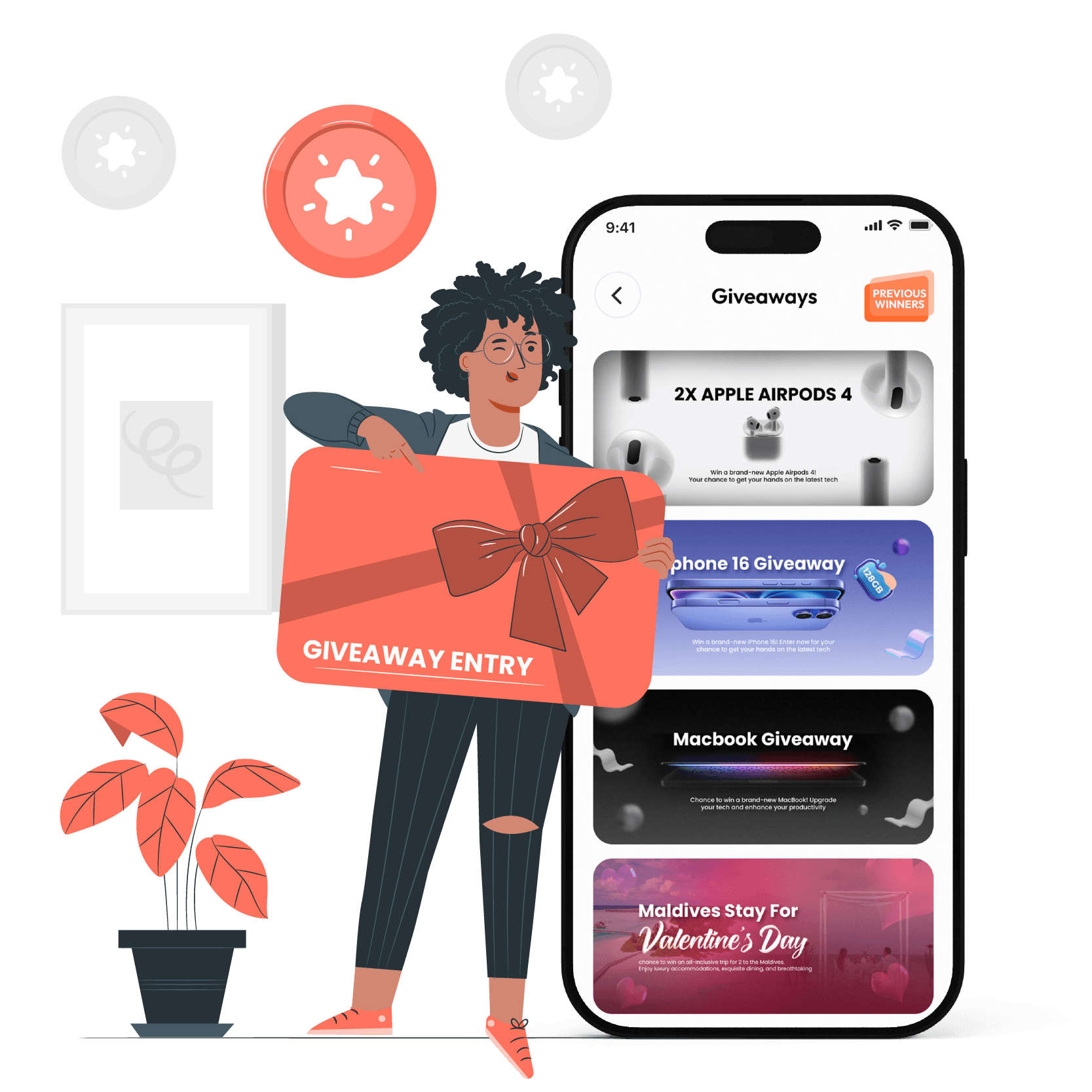 Discounts and loyalty points illustration