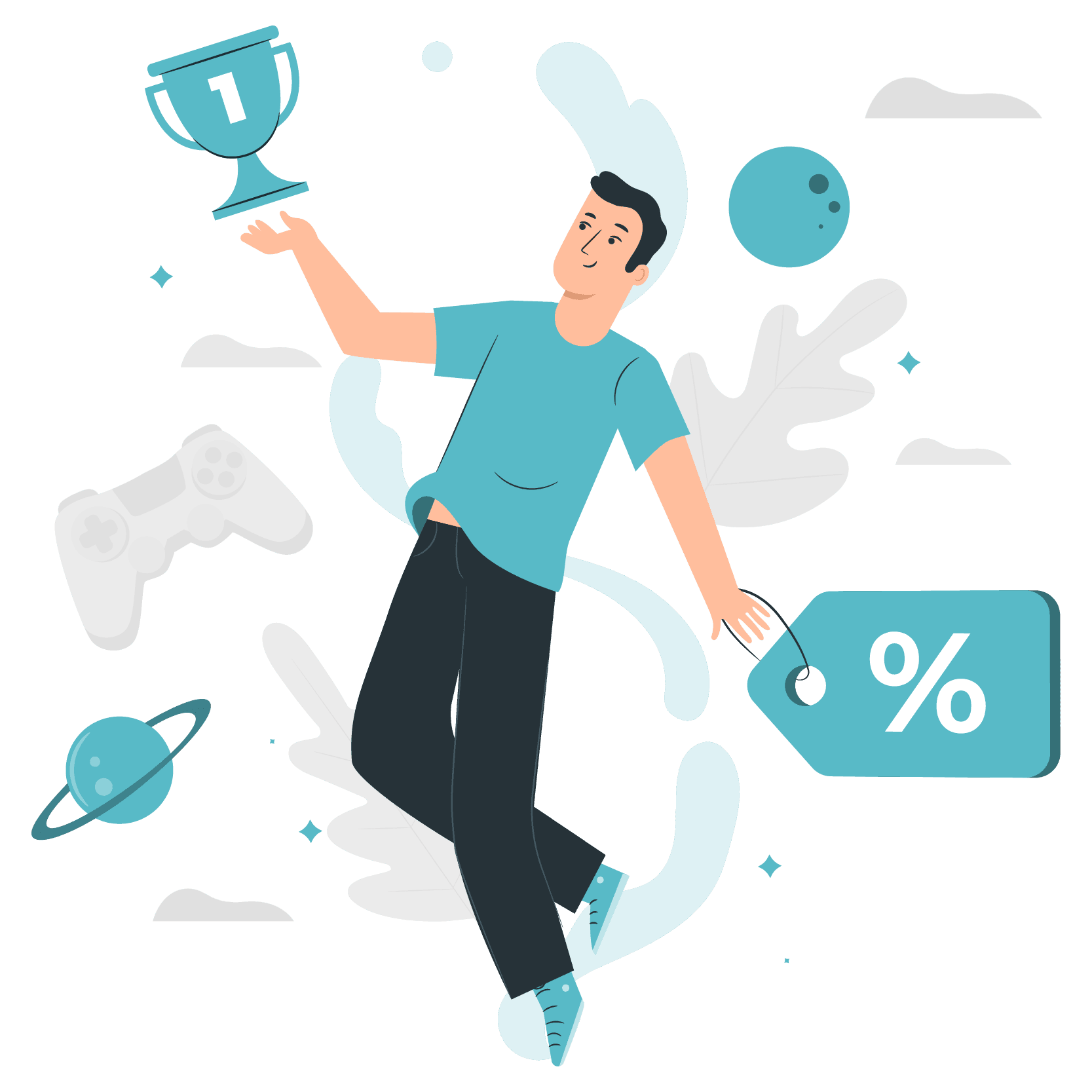 Discounts and loyalty points illustration